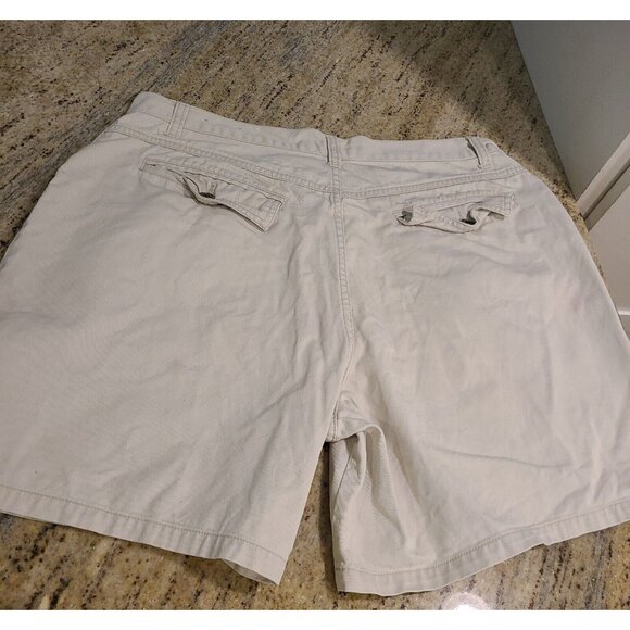 Vintage FADED GLORY Cargo Shorts Missy Size 18 Khaki Tan VTG Y2K High Rise - Picture 12 of 14